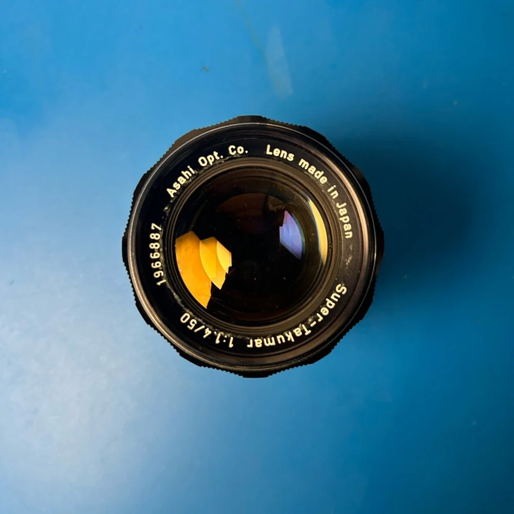 Vintage Asahi Super Takumar 1:1.4/50 1966887 Japan with Adapter M42 to M58